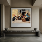 A Council of Elders – Ludwig Deutsch Poster | Orientalist Figurative Art Print - Hakyarts