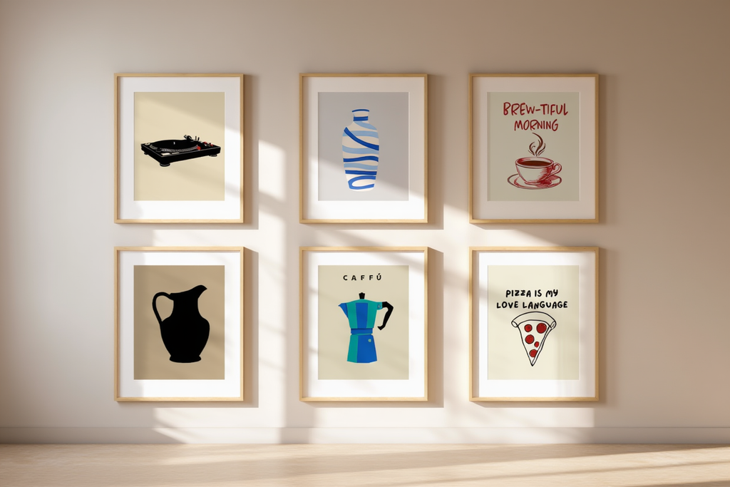 Modern Gallery Wall Collection – 6 Contemporary Art Prints