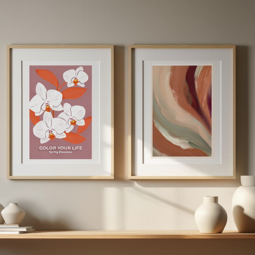 Floral Symphony – 6 Botanical Prints | Mix & Match Wall Art Collection
