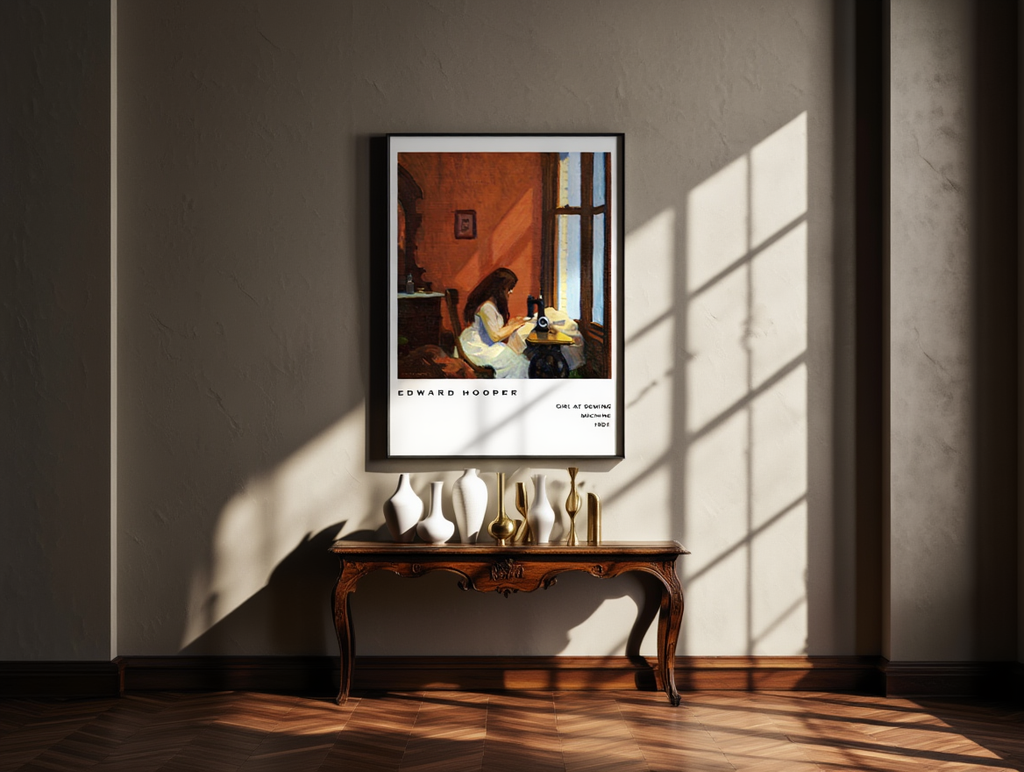 Edward Hooper - Girl At Sewing Machine Poster