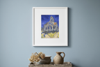 Vincent Van Gogh – Kirken i Auvers – Ikonisk postimpressionistisk kunsttryk