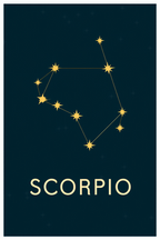 Star Sign Scorpio Poster | Zodiac Wall Art Print