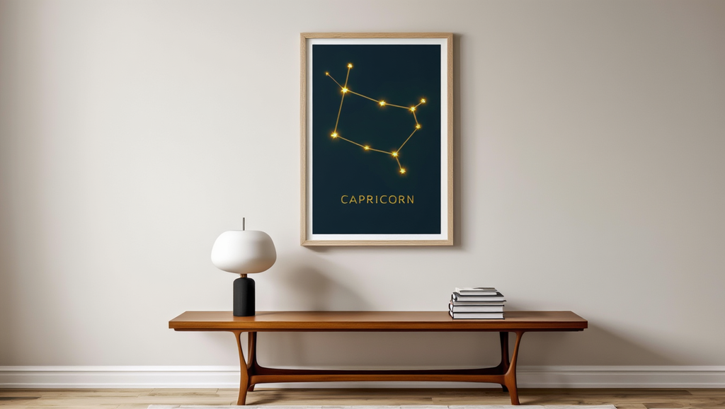 Star Sign Capricorn Poster | Personal Zodiac Wall Art Print