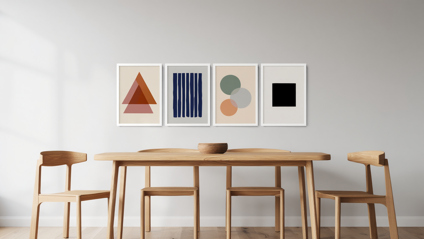 Retro Scandinavian Collection - `Set of 4 Prints