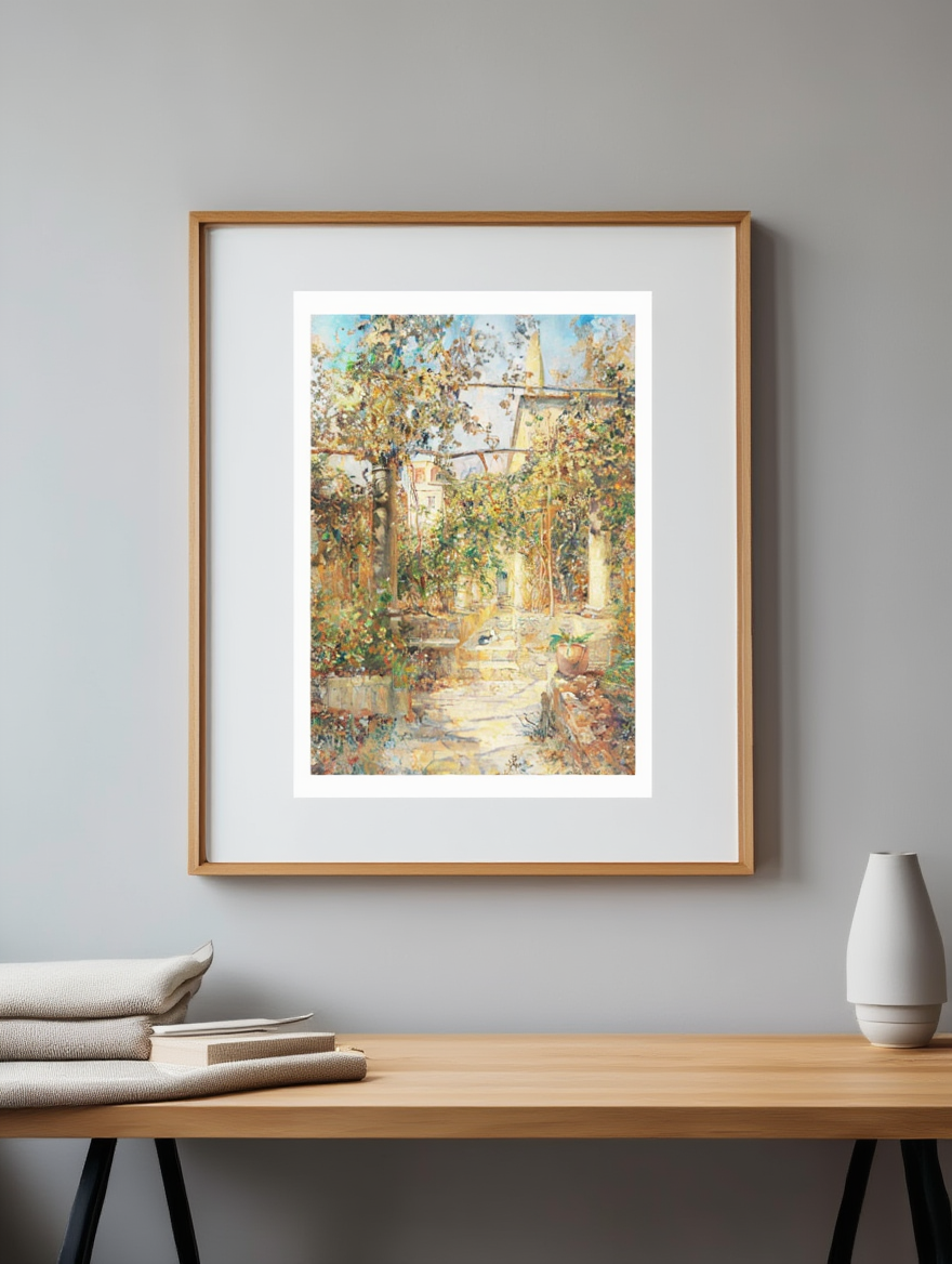 Klosterhof in Capri – Marie Egner | Classic Landscape Art Print
