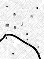 Paris City Map Poster - Hakyarts