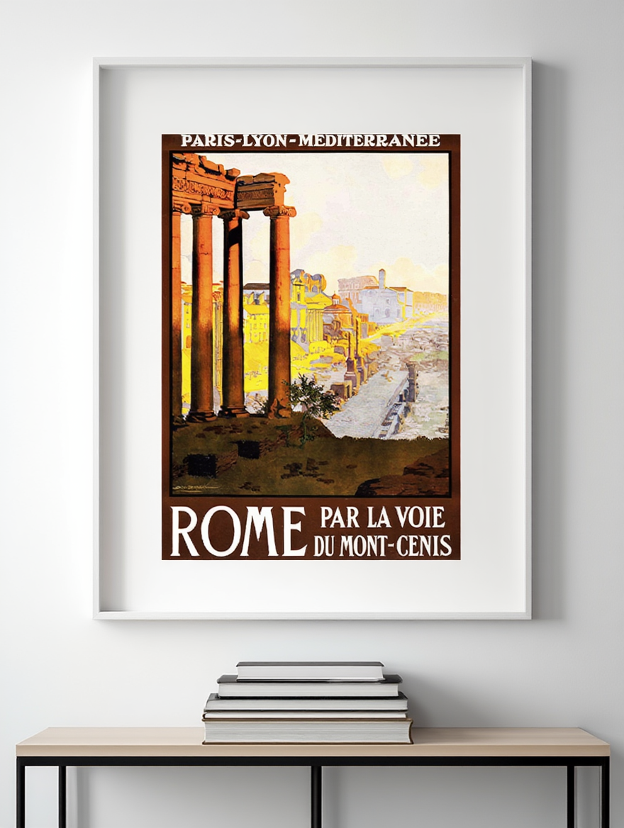 Paris-Lyon Vintage Travel Poster