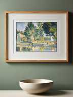 Le Bassin du Jas de Bouffan – Paul Cézanne Poster | Post-Impressionist Landscape Art Print