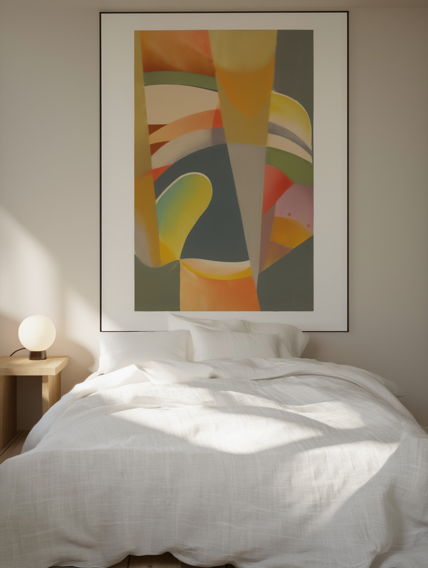 Radiant Angles – Colorful Geometric Art Print - Hakyarts