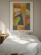 Radiant Angles – Colorful Geometric Art Print - Hakyarts