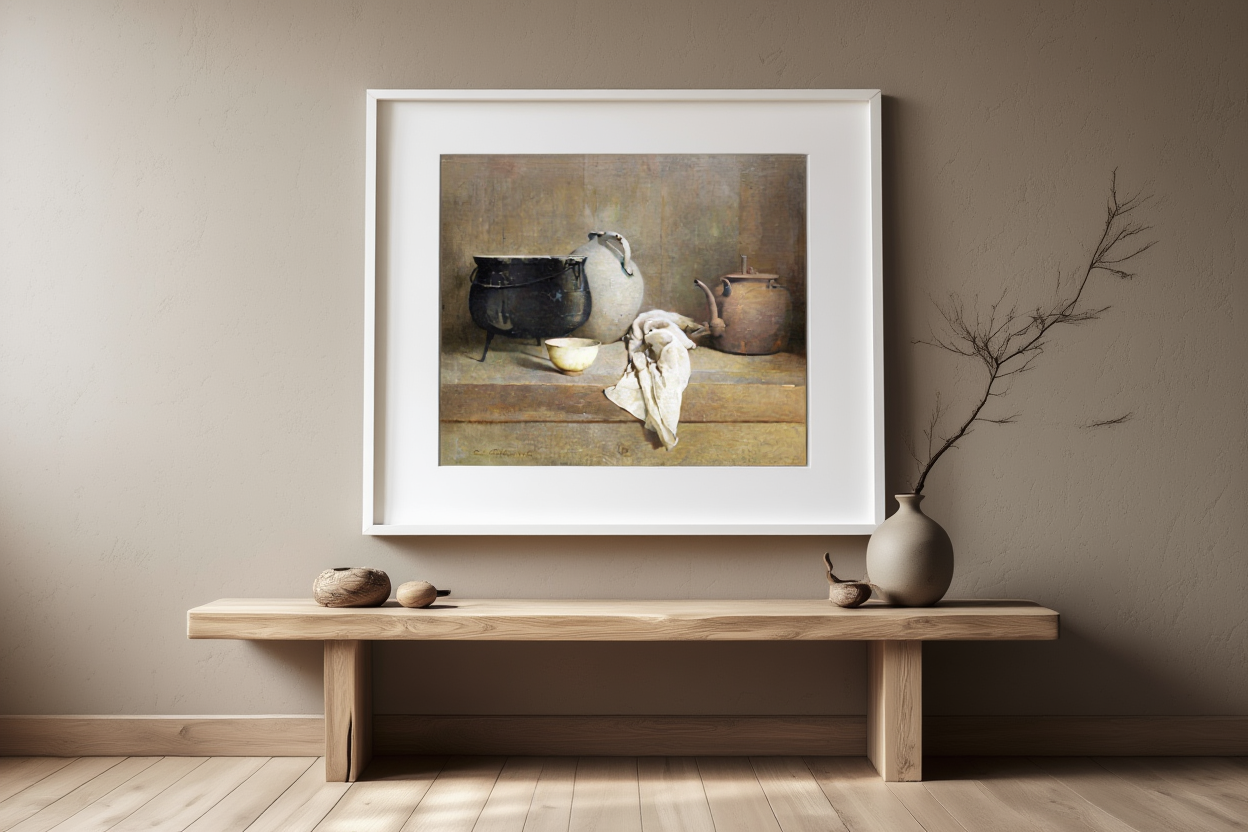 Study in Grey – Emil Carlsen, 1906 – Still Life Art Print