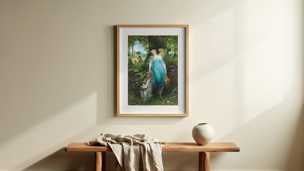 Wood Nymph and Shepherd – Ferdinand Leeke (1905) | Mythological Art Print