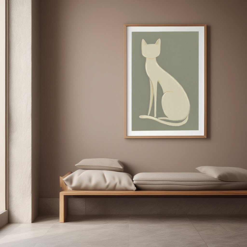 Contemplative Figure – Modern Art Print for Interiors