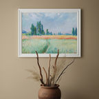 Wheatfield – Claude Monet Poster | Impressionist Landscape Art Print - Hakyarts