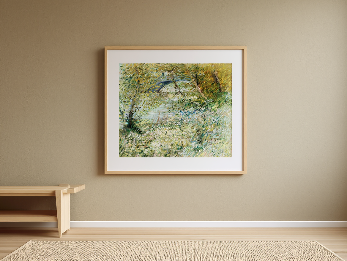 Vincent Van Gogh - River Bank in Springtime Poster