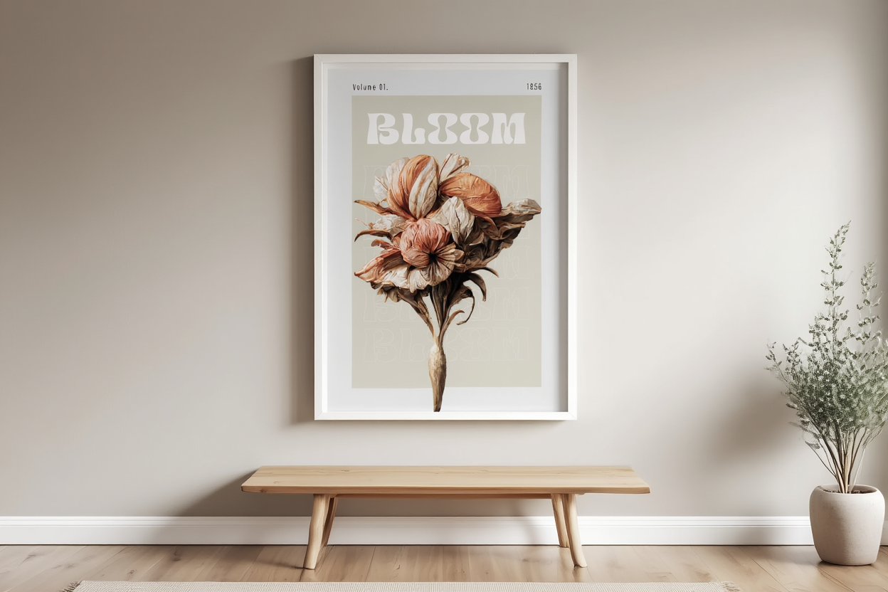 Vintage Floral Bloom Poster