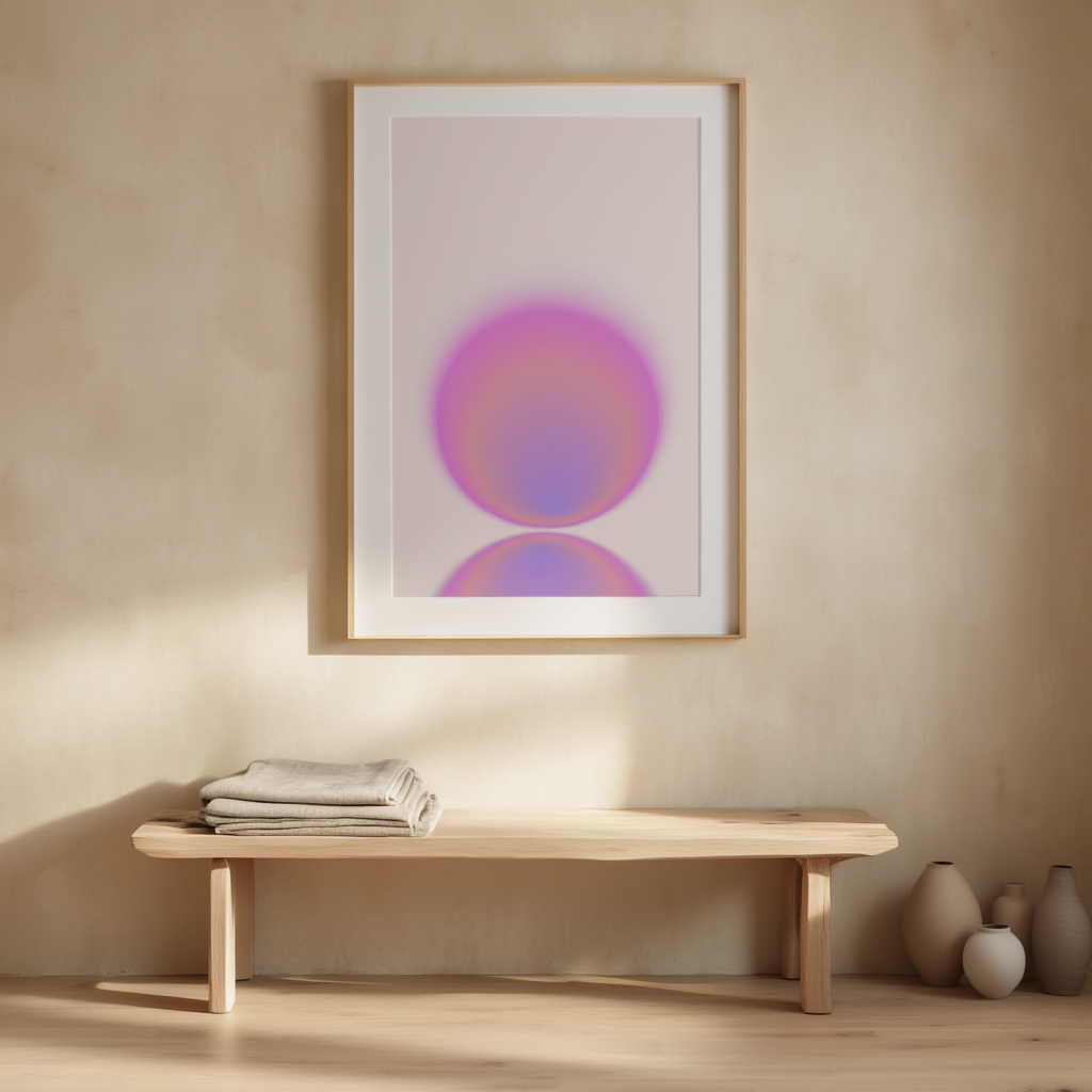 Inner Light – Modern Minimalist Orb Wall Art Print