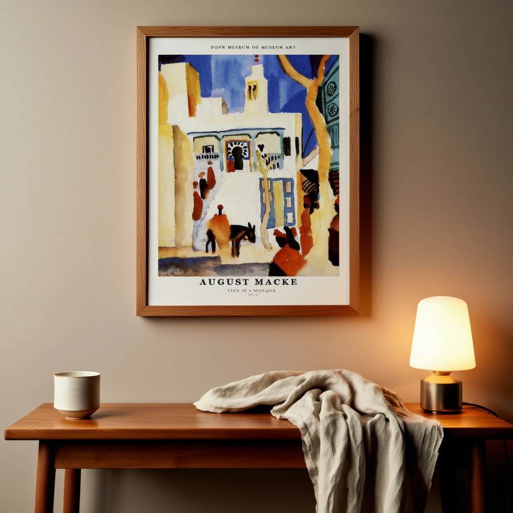 August Macke – View of a Mosque Poster | Vintage Oriental Art Print