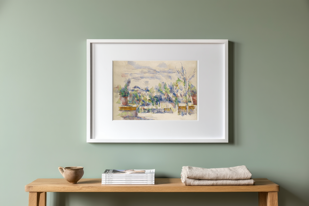 Paul Cezanne - The Terrace at the Garden at Les Lauves