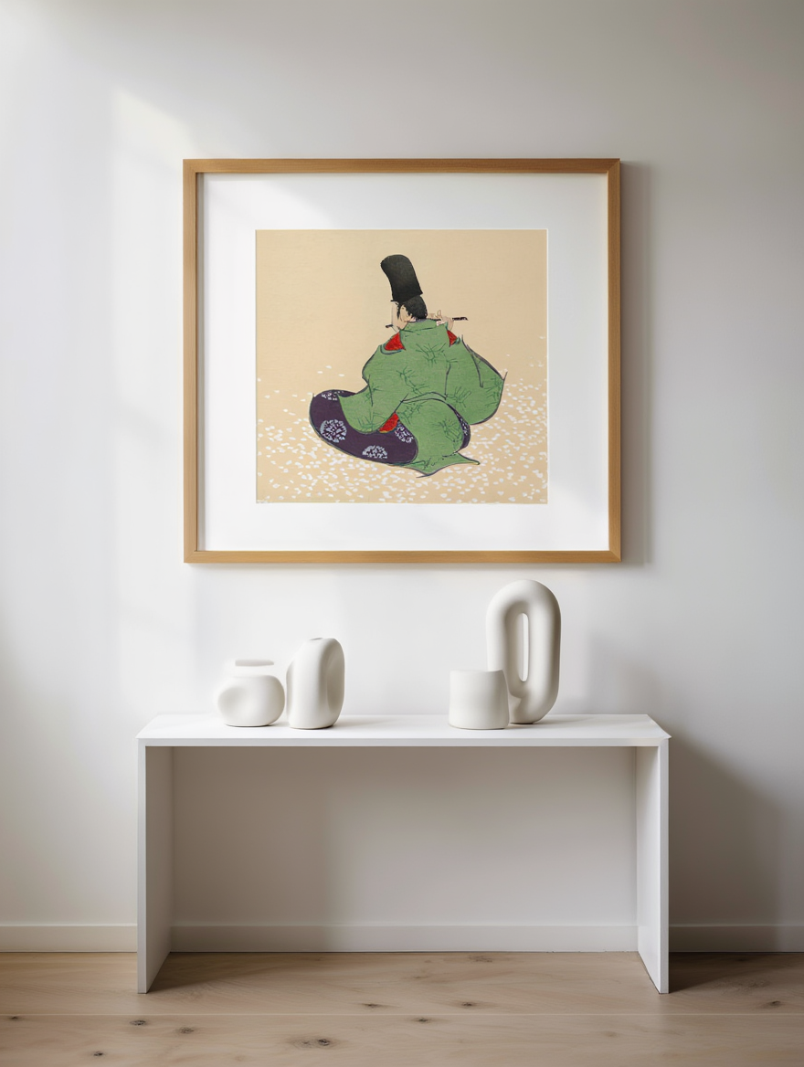 Kamisaka Sekka  - Flute player from Momoyogusa