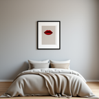 Red Lips – Minimalist Art Print - Hakyarts