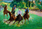 At the Races – Édouard Manet Poster | Impressionist & Sporting Scene Art Print - Hakyarts