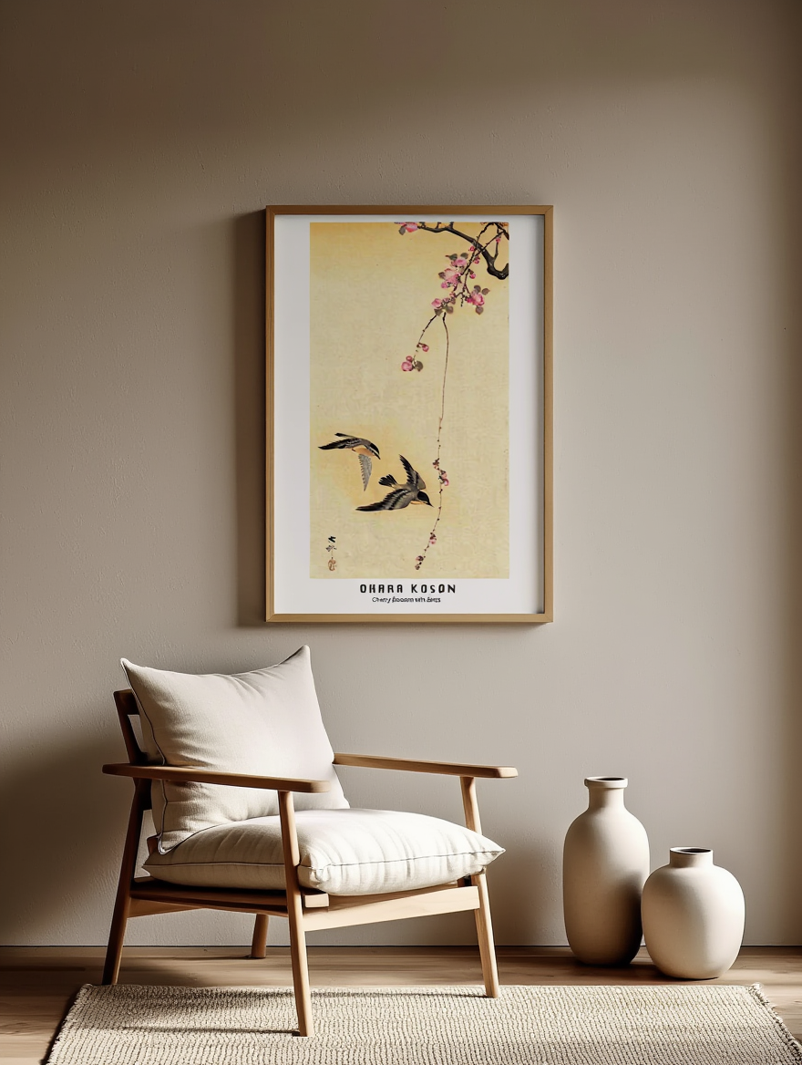 Ohara Koson - Cherry Blossom with Birds Poster