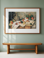 Rideau, Cruchon et Compotier – Paul Cézanne Poster | Post-Impressionist Still Life Art Print