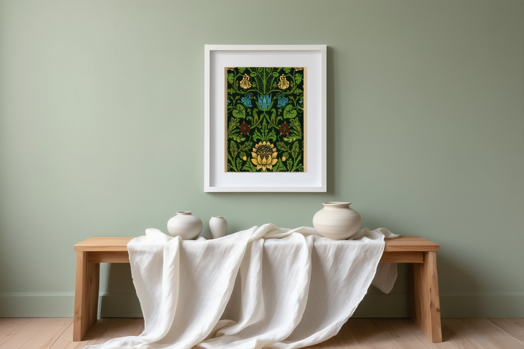 Violet and Columbine – William Morris (1883) | Botanical Decorative Art Print