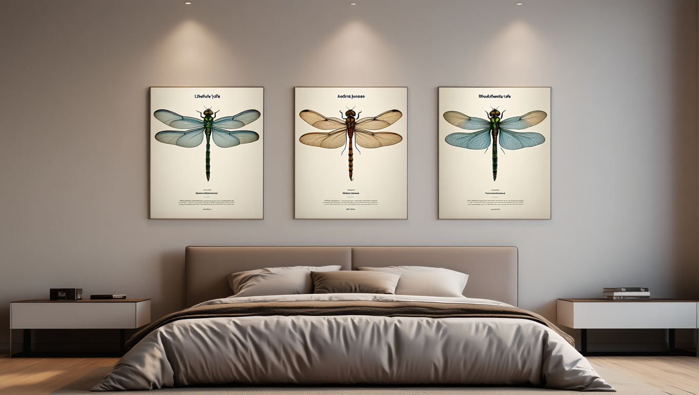 Dragonfly Specimen Posters – Set of 3