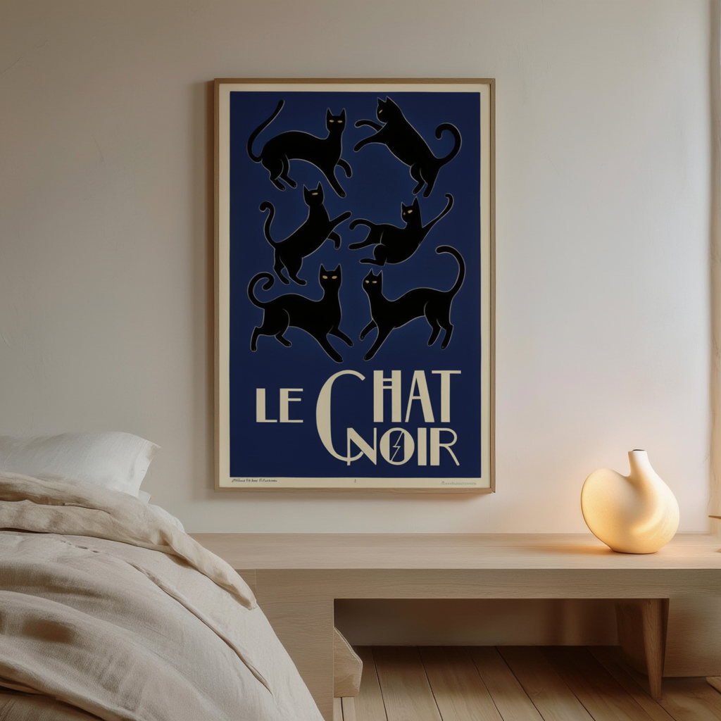 Le Chat Noir – Elegant Feline Illustration