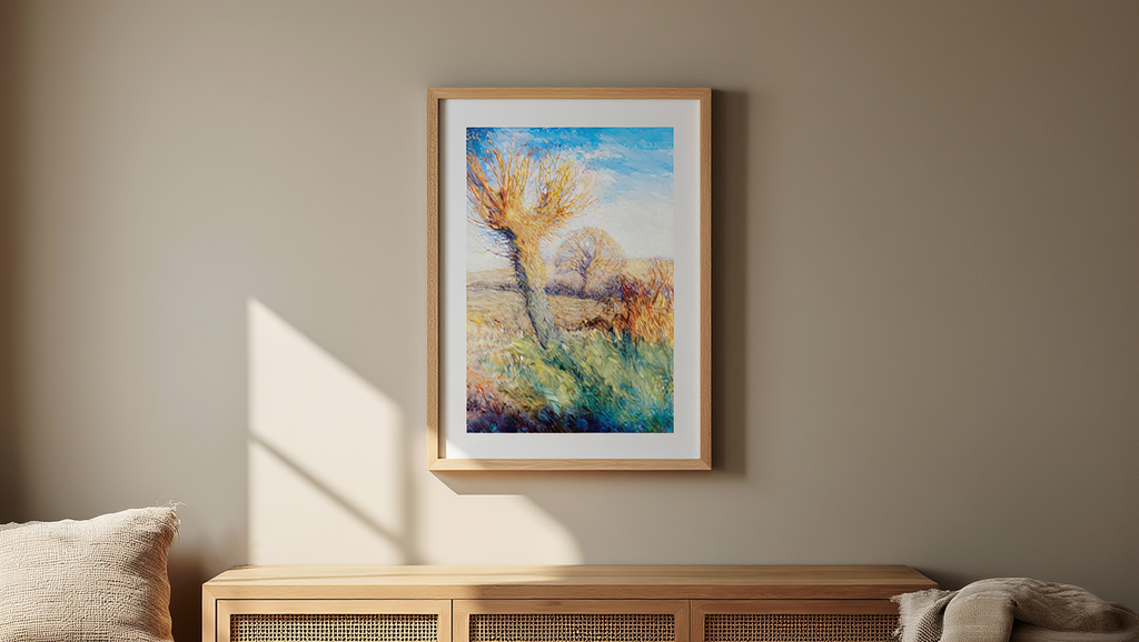 Winter Evening by Sir George Claussen – Vintage European Snow Scene Art Print