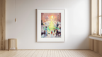 Christmas  – Festive Contemporary Art Print - Hakyarts