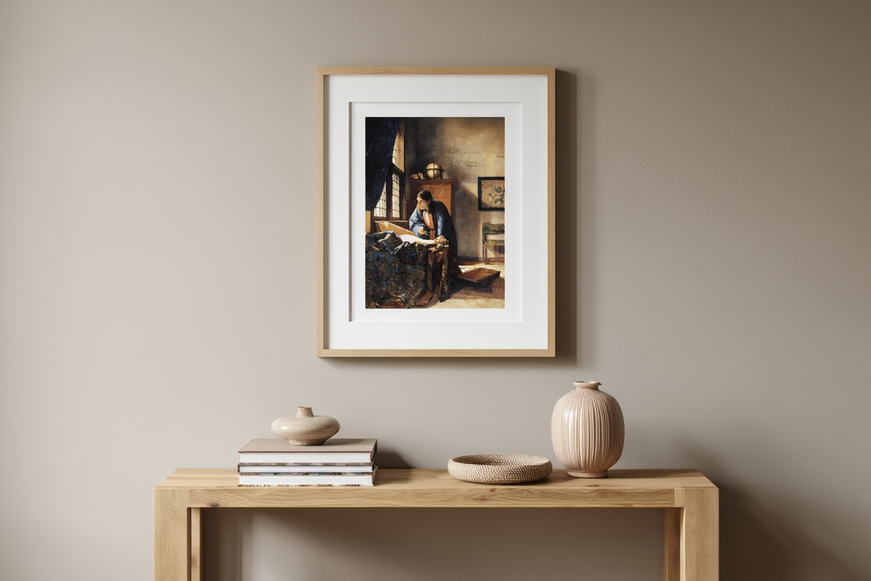 Johannes Vermeer – The Geographer - Iconic Dutch Golden Age Art Print