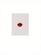 Red Lips – Minimalist Art Print - Hakyarts