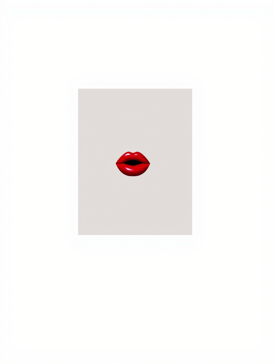 Set of 4 Modern Colour Wall Art Prints – Red Lips, Chromatic Gradient, Olive Green & Floral Gallery Set