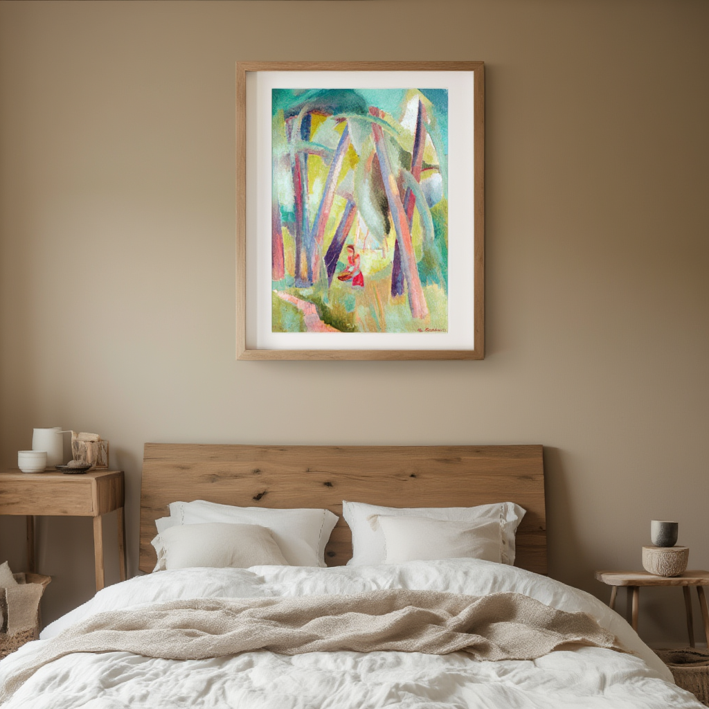 Riverbank "Motif at the Birs, Rüti-Hard" – Arnold Fiechter (1920) | Swiss Landscape Art Print