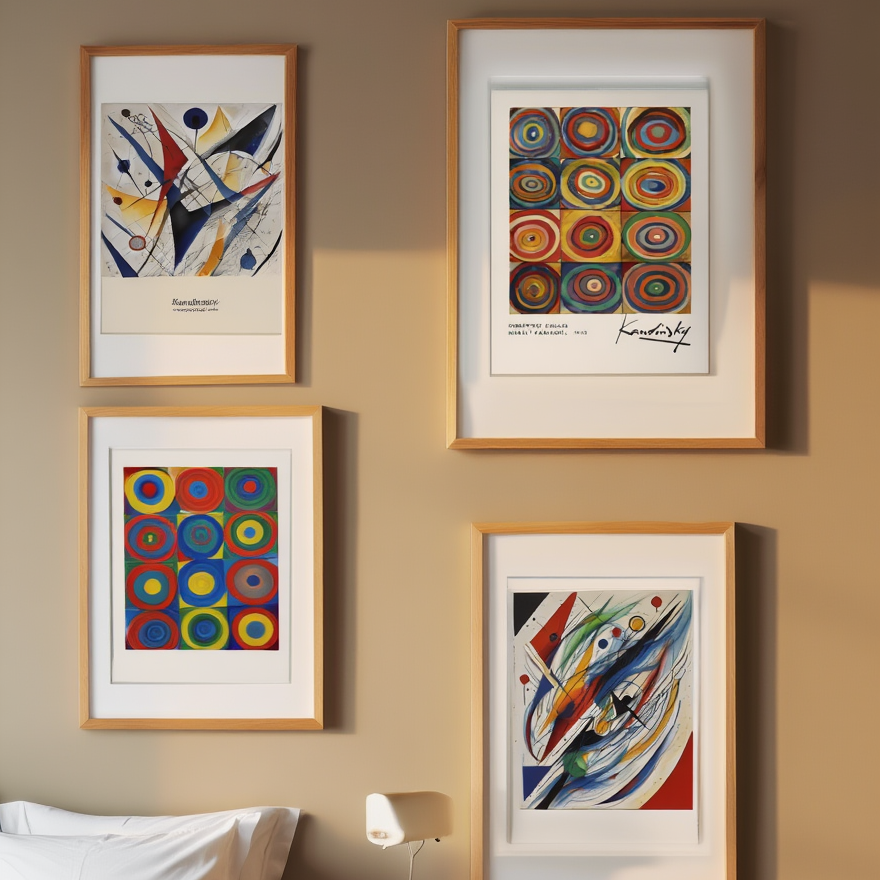 Kandinsky – Geometric Abstract Art “Concentric Circles”