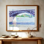 Gustave Caillebotte - Le Pont d’Argenteuil et la Seine | HakyArts - Hakyarts