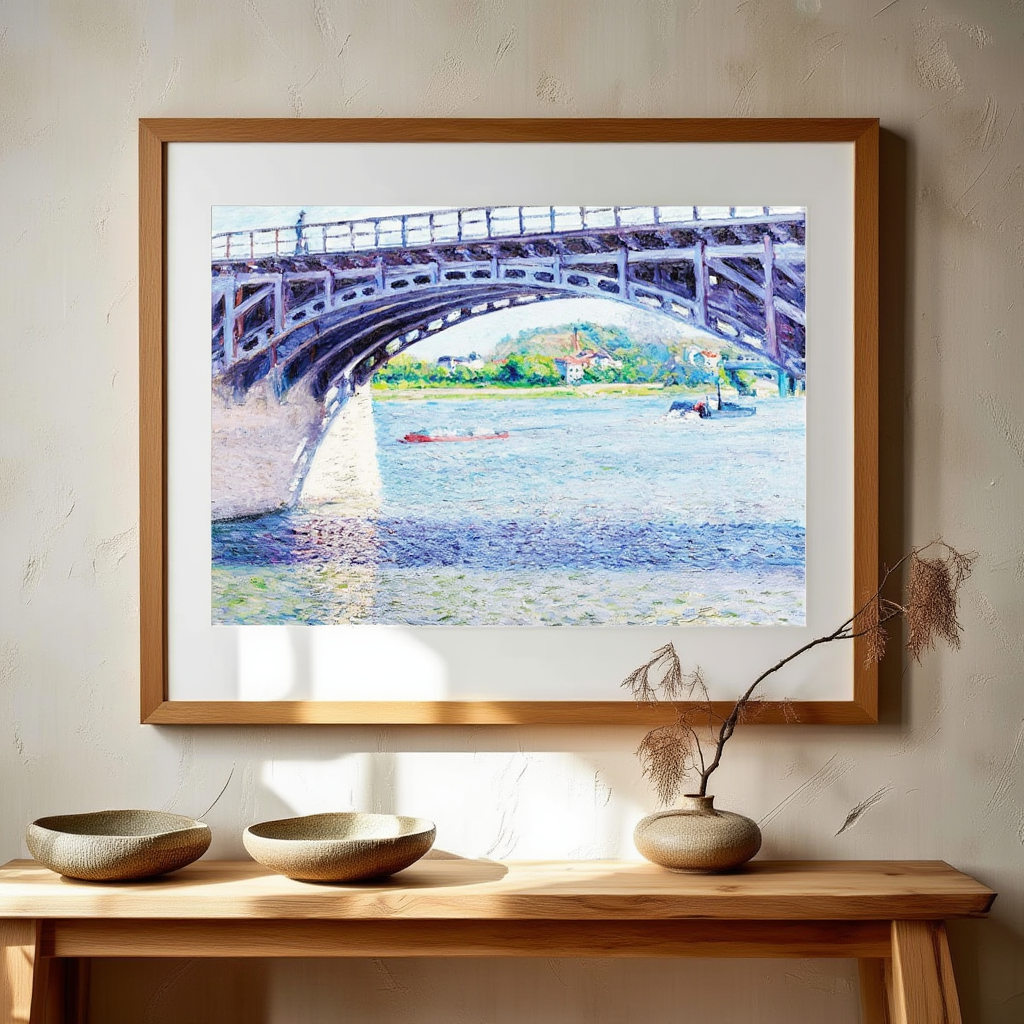 Gustave Caillebotte - Le Pont d’Argenteuil et la Seine | HakyArts