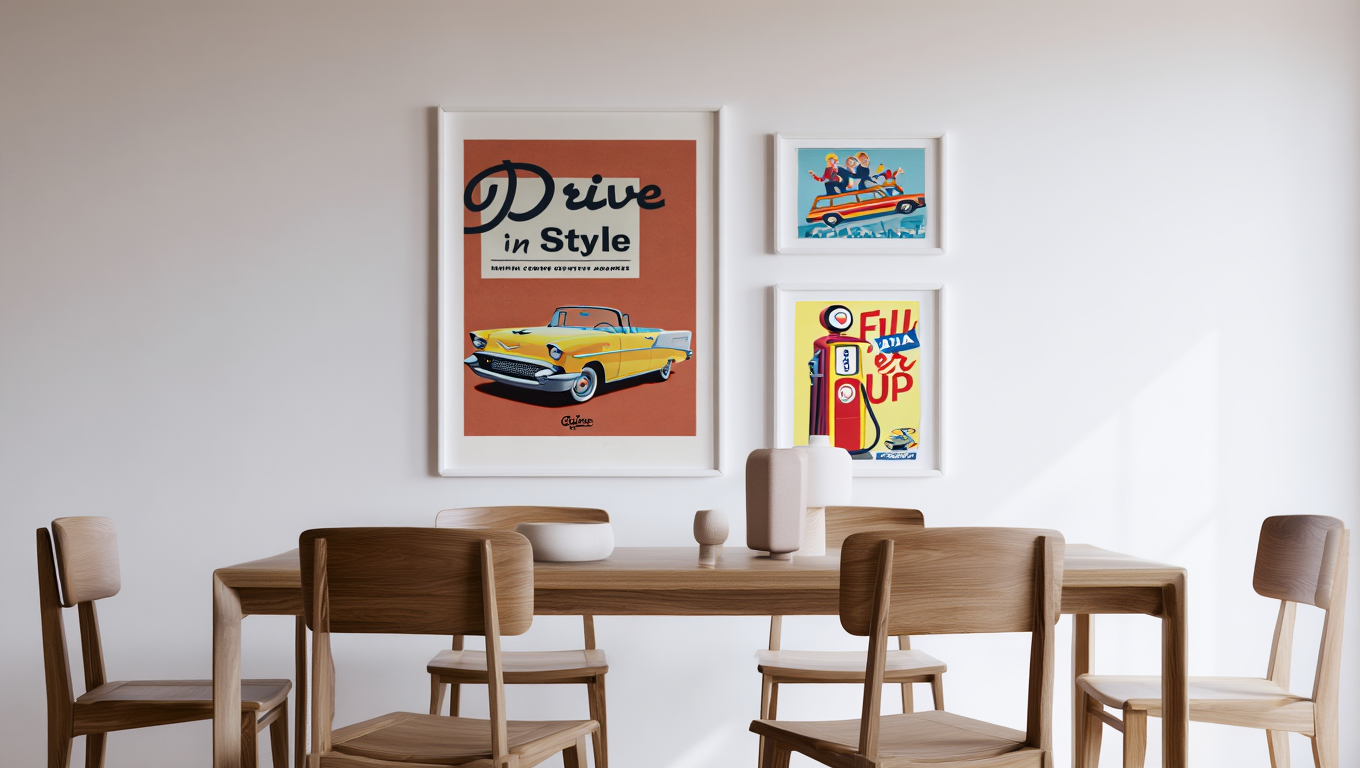 Retro Trio – 3-Piece Vintage Wall Art Set