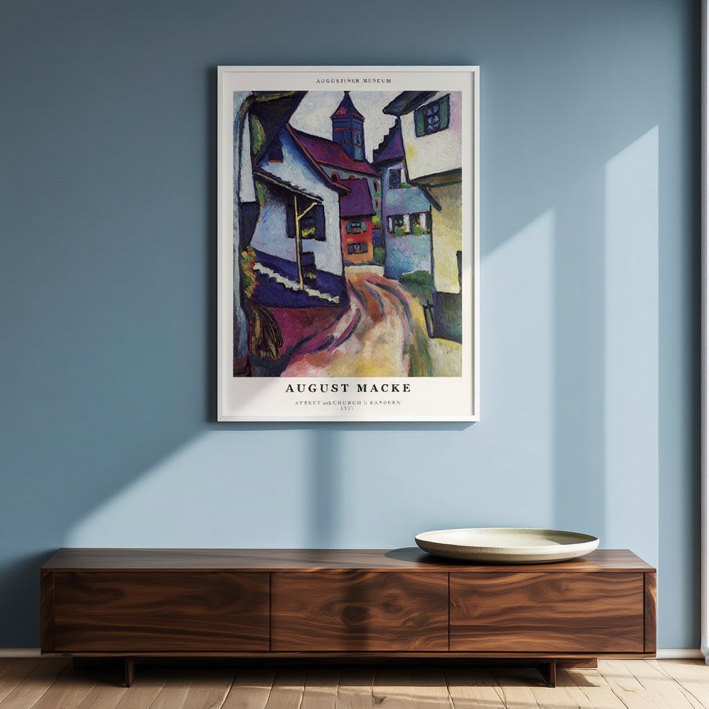 August Macke - Street with Church in Kandern Poster