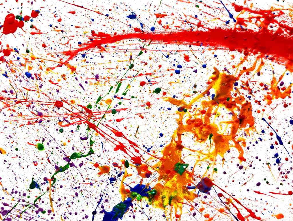 Pollock Inspired Multicolour Splash Poster
