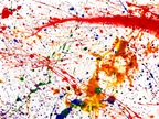 Pollock Inspired Multicolour Splash Poster - Hakyarts