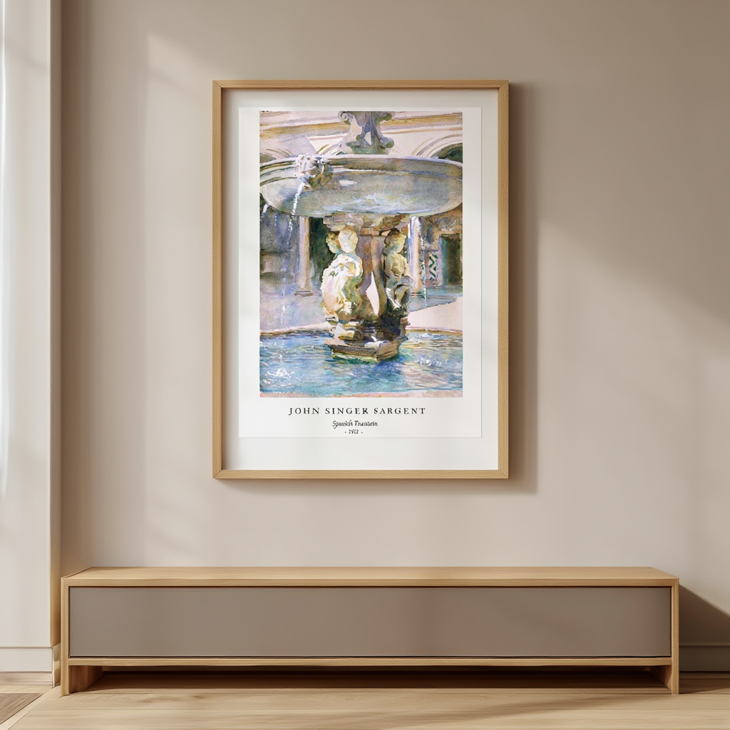 John Singer Sargent – Spanish Fountain – Iconic Impressionist Art Print
