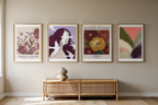 Botanical Melody – 6 Floral Prints | Mix & Match Wall Art Collection - Hakyarts