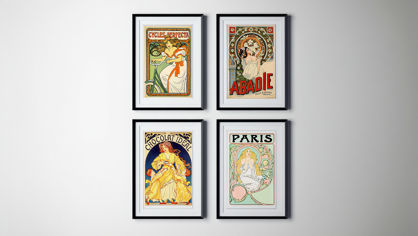 Curated Alphonse Mucha Prints – 4-Print Gallery Collection