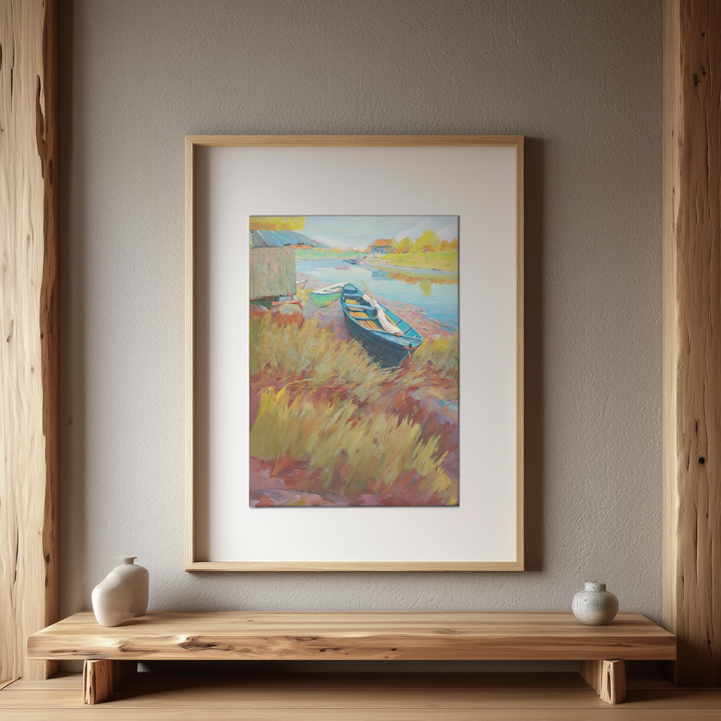 Boats at Rest – Arthur Wesley Dow, 1895 – Coastal Landscape Art Print