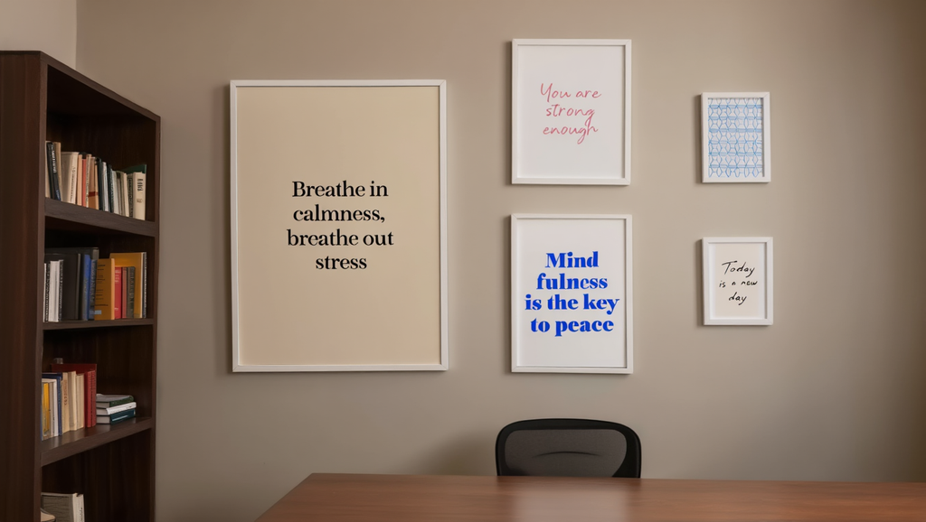 Mental Health Wall Art – Therapy Office Set of 5