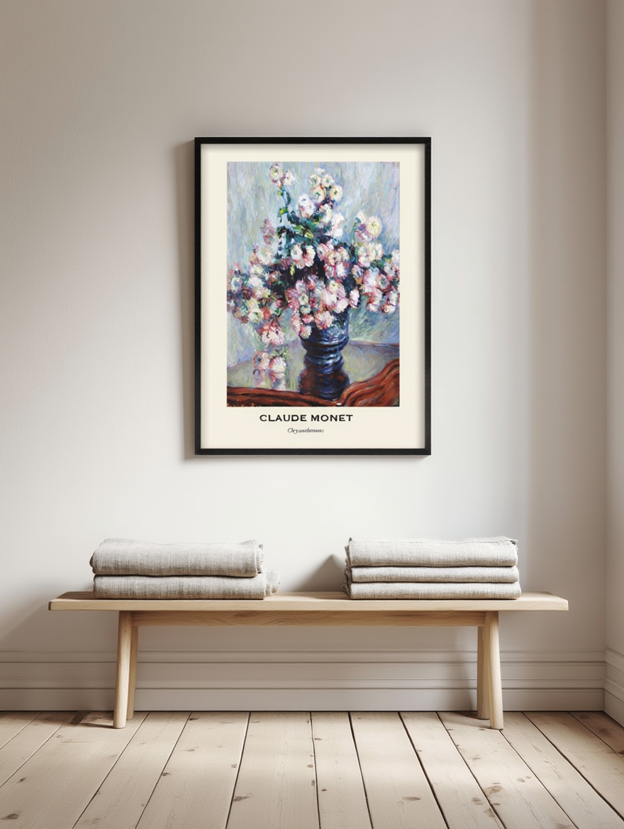 Claude Monet – Chrysanthemums – Iconic Impressionist Art Print